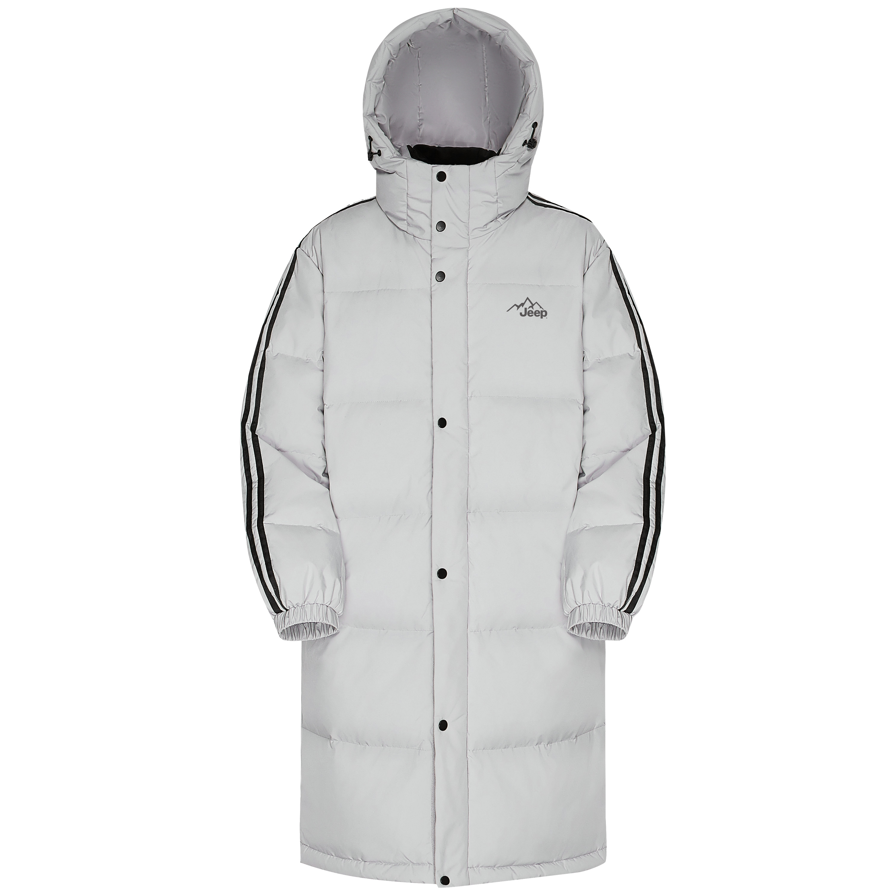 Sizing Jeep经典复古条纹户外连帽羽绒服极寒保暖款 P84JMWD194-jd