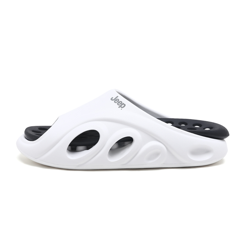 Jeep Comfort Massage Slides Sandals White/Black P240MTX476-1