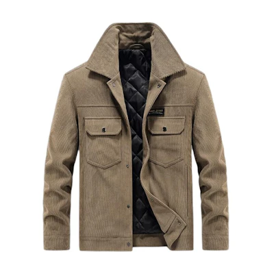 Jeep Corduroy Warm Workwear Casual Jacket with Turn-Down Collar WC-18906A