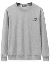 Jeep Crewneck Pullover Solid Letter Casual Long Sleeve Sweatshirt JP6501F033 Jeep Crewneck Pullover Solid Letter Casual Long Sleeve Sweatshirt JP6501F033