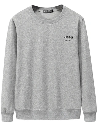Jeep Crewneck Pullover Solid Letter Casual Long Sleeve Sweatshirt JP6501F033 Buy Jeep Crewneck Pullover Solid Letter Casual Long Sleeve Sweatshirt JP6501F033