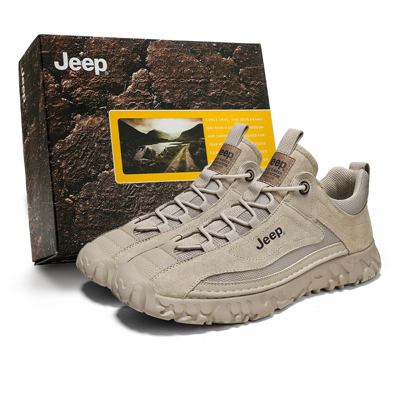 Jeep Desert Hiking Boots: Breathable, Durable Casual Outdoor Shoes - Sand C213M01033 Sand Color