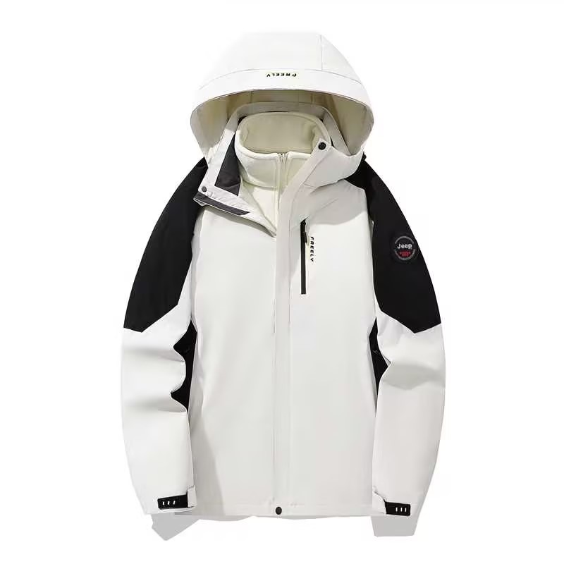 Jeep Detachable 3-in-1 Windproof Warm Hiking Outdoor Jacket Unisex P834MWJ422