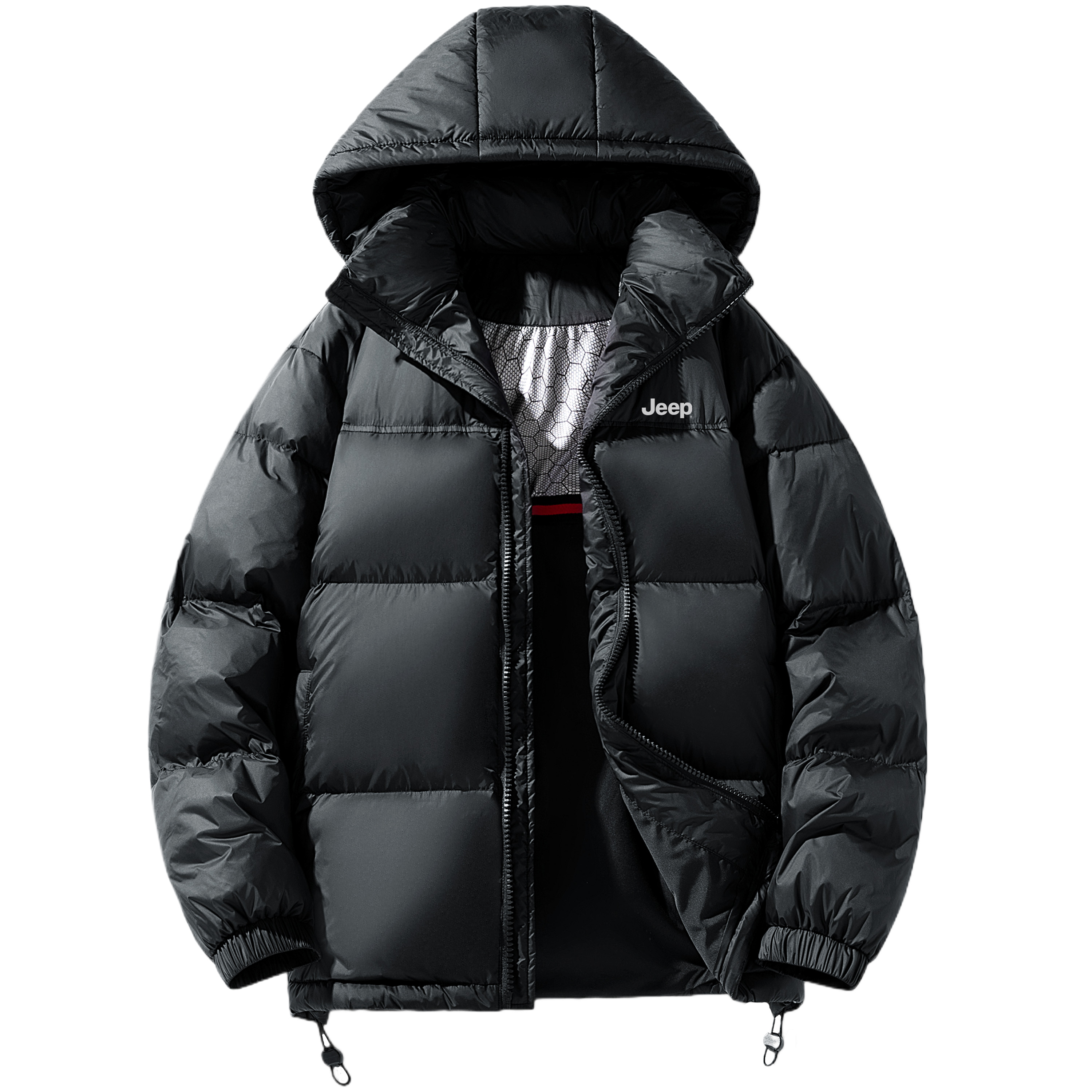 Jeep Downdrift Unisex Hooded Down Jacket Thick Winter Puffer Coat Warm Casual Fit P844MWD353-jd