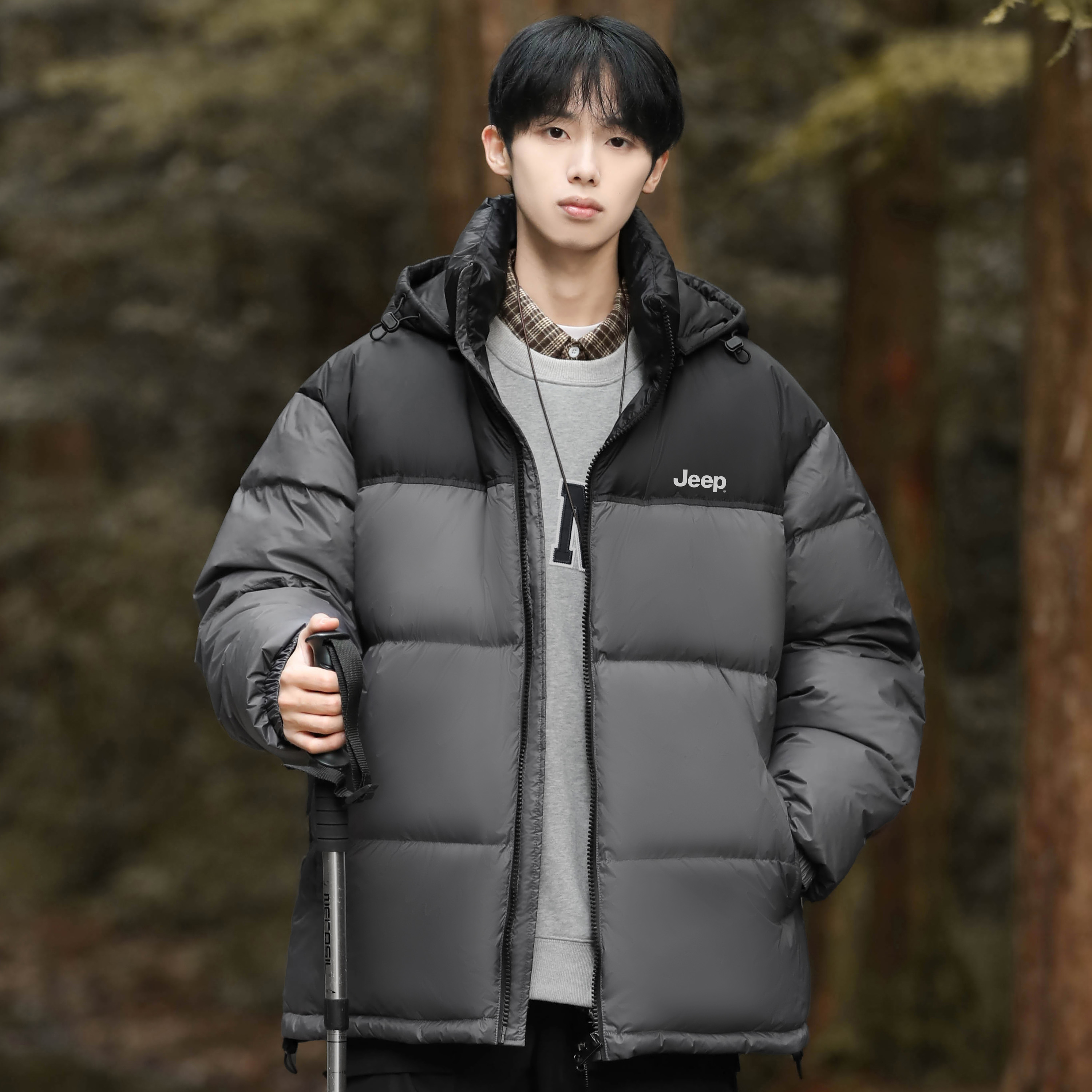 Sizing Jeep Downdrift 男女羽绒服连帽厚款冬季保暖休闲外套 P844MWD353-jd