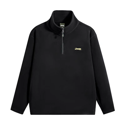 Jeep Embroidered Logo Fleece Half-Zip Retro Outdoor Unisex Pullover Sweater P731MKJ027
