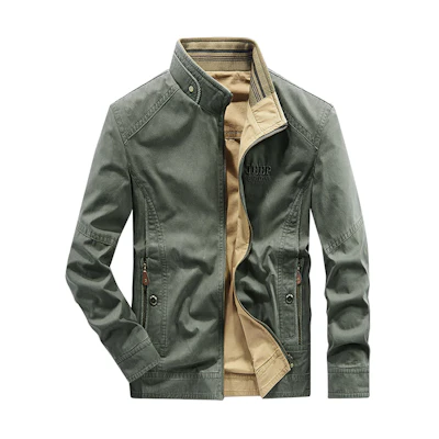 Jeep Embroidered Logo Stand Collar Casual Loose Jacket for Men ZB0660