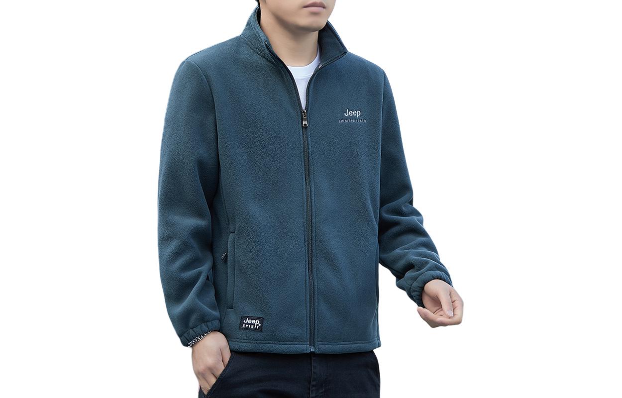 Jeep Embroidered Logo Zip-Up Utility Jacket Long Sleeve 24MA783JC7375