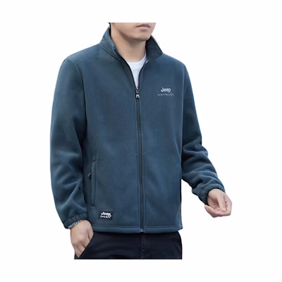 Jeep Embroidered Logo Zip-Up Utility Jacket Long Sleeve 24MA783JC7375
