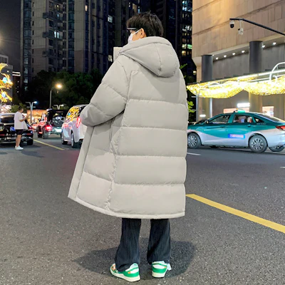 Jeep远征加厚羽绒大衣 男女连帽长款保暖防寒冬季外套 P84JMWD064 11