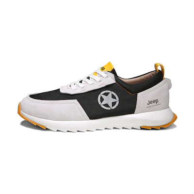 Jeep Fashion Outdoor Versatile Low-Cut Casual Sneakers 'Black White'