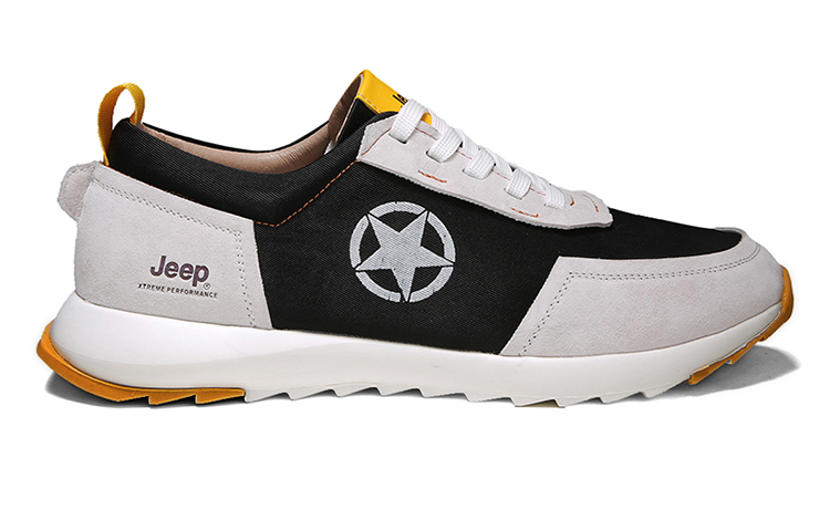 Lookbook 지프 패션 야외 다능 로우컷 스니커즈 (블랙/화이트) J111591225