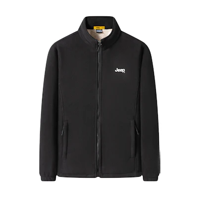 Jeep Fleece-Lined Logo Jacket, Warm, Soft, Comfy, Outdoor Casual Style P734MKJ016A