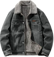 Jeep Fleece-Lined Thick Denim Jacket with Shearling for Unisex Casual Wear XYJP109JPL1559 Jeep Fleece-Lined Thick Denim Jacket with Shearling for Unisex Casual Wear XYJP109JPL1559