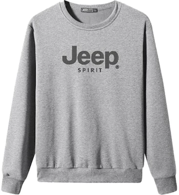 Jeep Fleece Lined Letter Print Crewneck Long-Sleeve Sweatshirt 19MB783SS6556B Buy Jeep Fleece Lined Letter Print Crewneck Long-Sleeve Sweatshirt 19MB783SS6556B