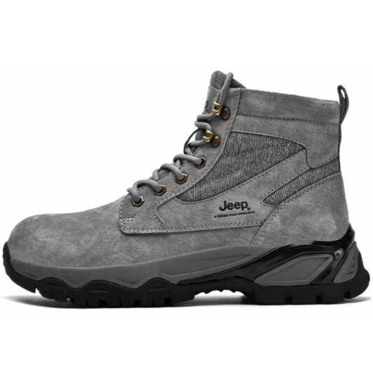 Jeep Gray High-Top Outdoor Functional Comfortable Sneakers P341291178GREY