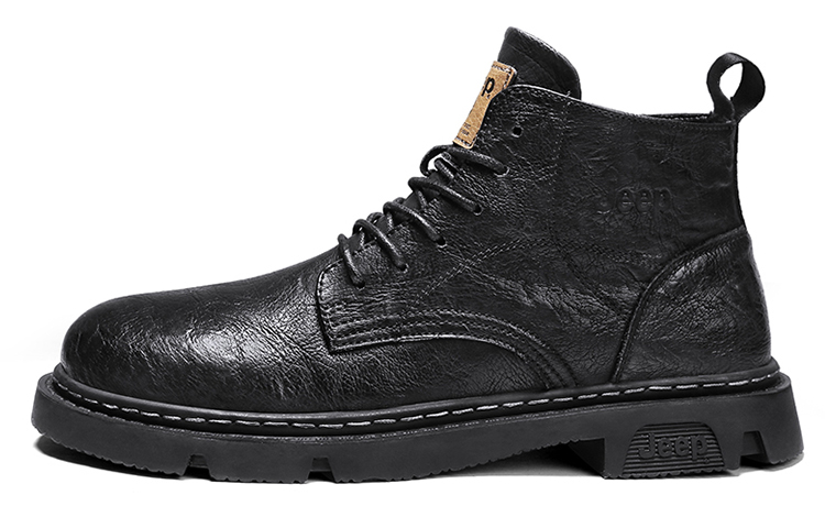 Jeep High-Top Casual Martin Boots 'Black Gift Recommendation'