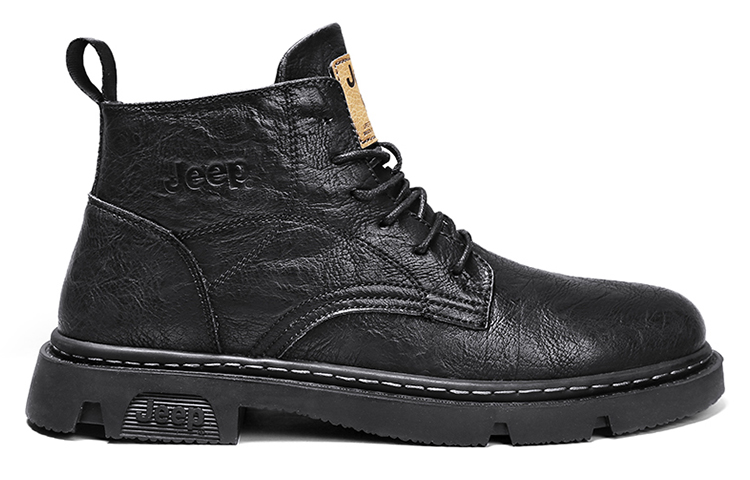 Jeep High-Top Casual Martin Boots 'Black Gift Recommendation' 圖 2