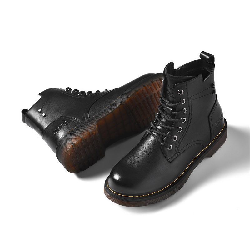 Jeep High-Top Martin Boot 'Black Leather Autumn-Winter' 圖 5