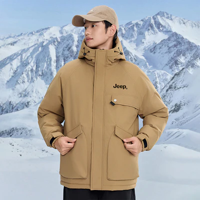 Jeep 冰雪系列户外羽绒服 防风保暖 男女同款 P84JMWD079 6