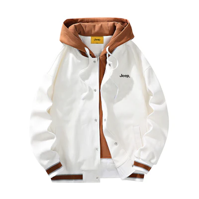Jeep Letter Patchwork Loose Fit Hooded Jacket - Unisex Outdoor Casual Wear P843MWJ260