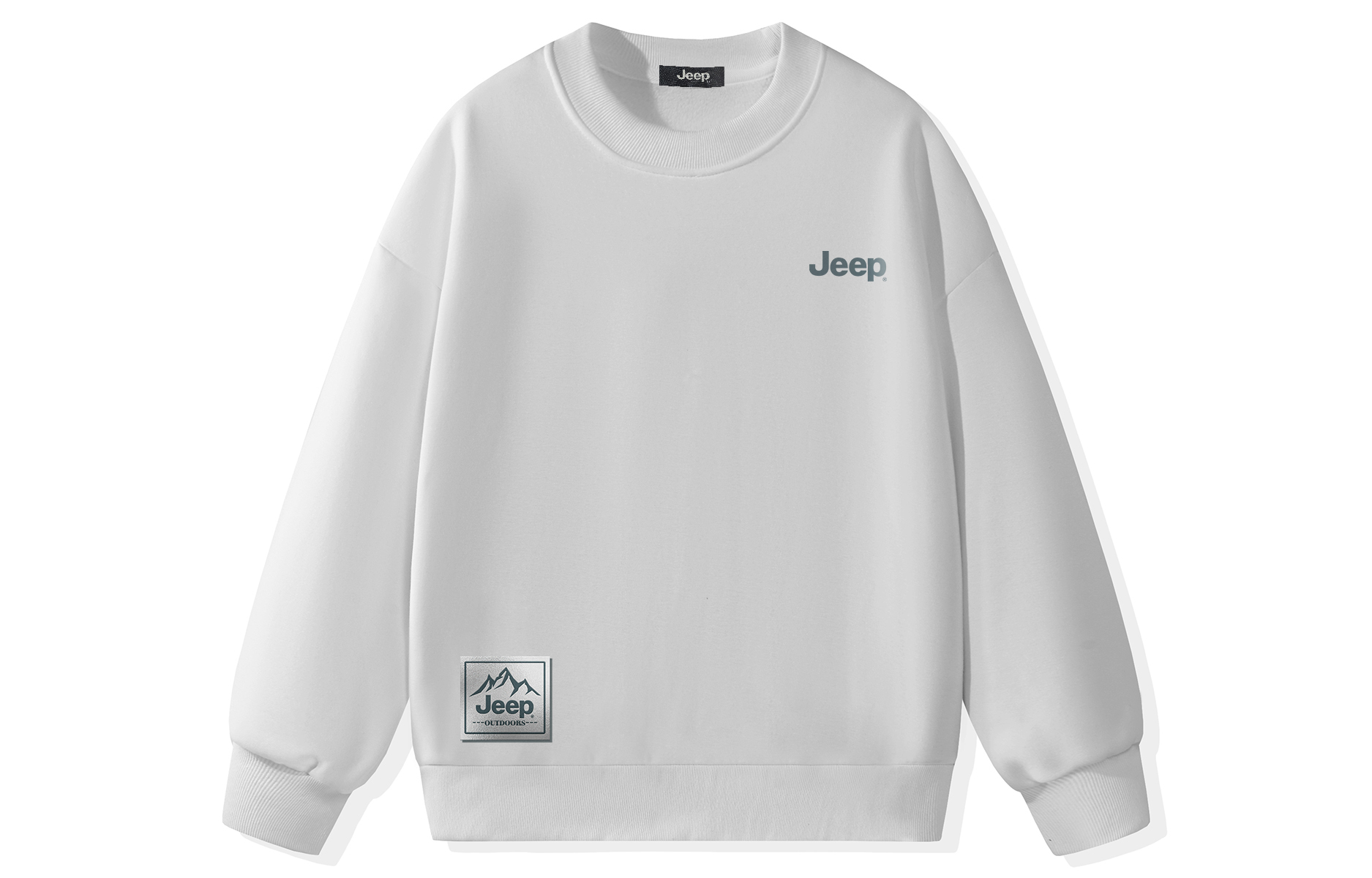 Jeep Lifestyle Basic Logo Print Crewneck Loose Fit Sweatshirt Unisex P741MKJ021