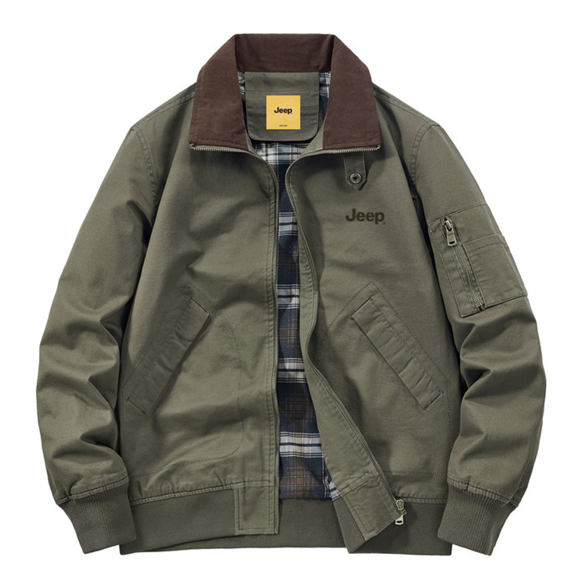 Jeep Lifestyle Embroidered Logo Casual Outdoor Coach Jacket P741MWJ437