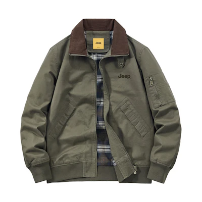 Jeep Lifestyle Embroidered Logo Casual Outdoor Coach Jacket P741MWJ437