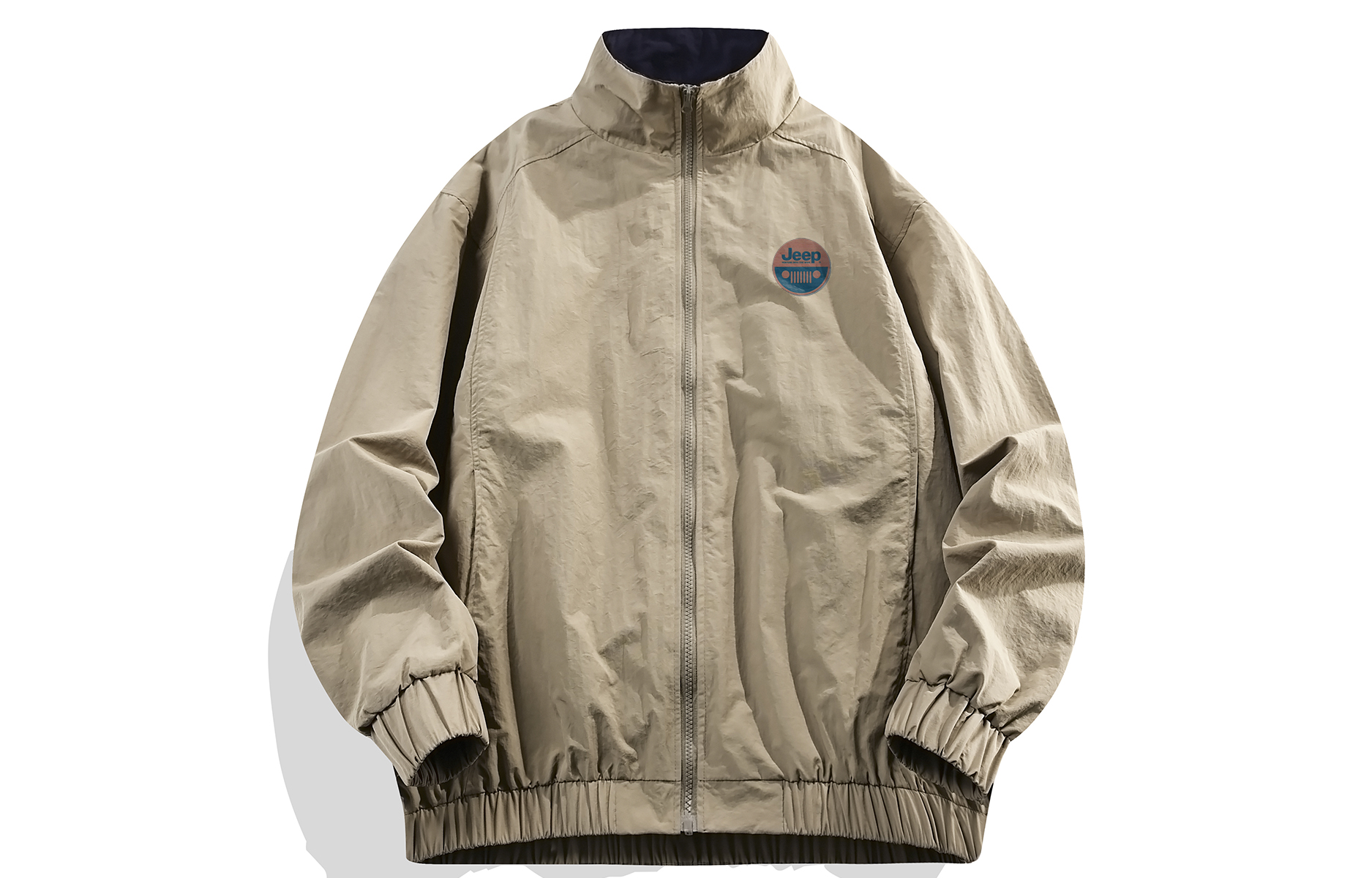 Jeep Lifestyle Outdoor Casual Zip-Up Jacket Unisex - Logo Print, Relaxed Fit P733MWJ204