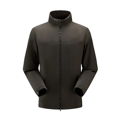 Jeep Lightweight Water-Resistant Casual Jacket with Insulated Stand Collar J332095006