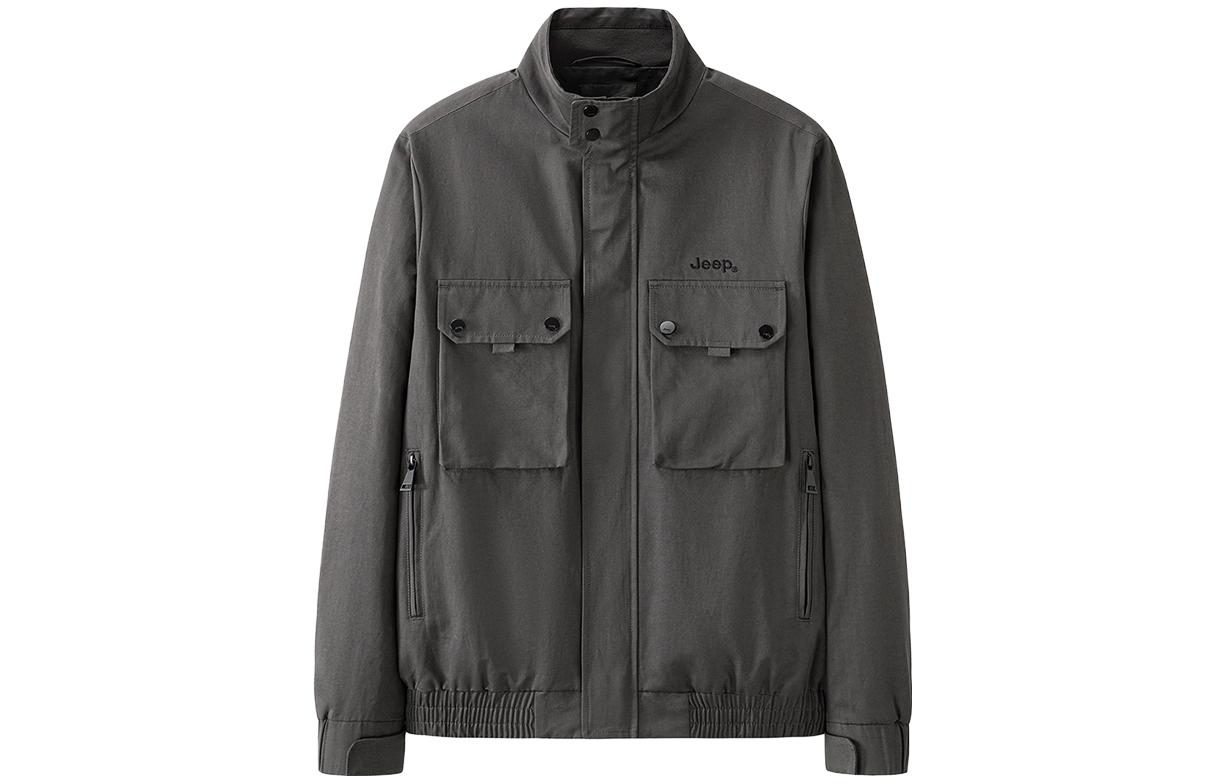 Jeep Logo Embroidered Multi-Pocket Outdoor Utility Jacket for Men P223MWJ508