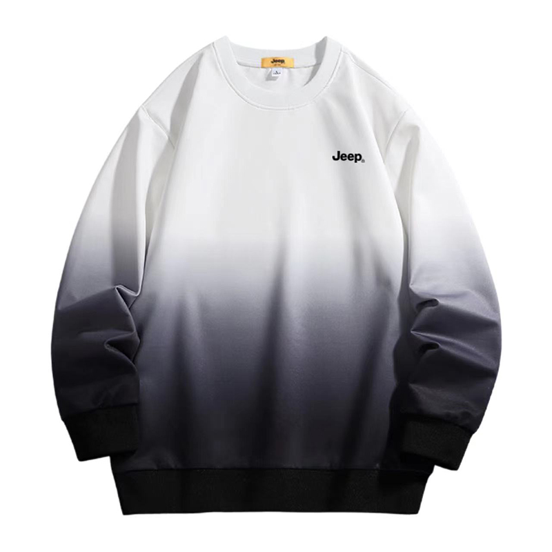 Jeep Logo Gradient Thermal Retro Crewneck Sweatshirt Unisex Casual Long Sleeve P843MKJ773