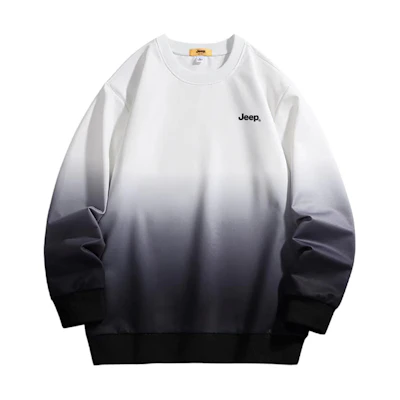 Jeep Logo Gradient Thermal Retro Crewneck Sweatshirt Unisex Casual Long Sleeve P843MKJ773