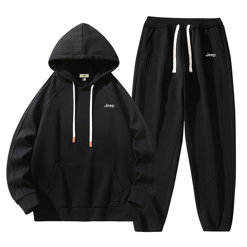 Jeep Logo Hoodie and Sweatpants Set - Unisex Casual Wear for Fall/Winter P843MST134