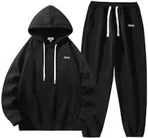 Jeep Logo Hoodie and Sweatpants Set - Unisex Casual Wear for Fall/Winter P843MST134 Jeep Logo Hoodie and Sweatpants Set - Unisex Casual Wear for Fall/Winter P843MST134