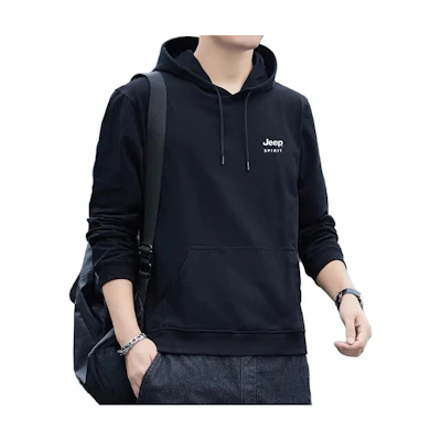 Jeep Logo Letter Print Drawstring Hoodie 19MB783HD6547