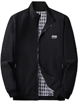 Jeep Logo Minimalist Thickened Loose Fit Stand Collar Jacket - TD1236jp Jeep Logo Minimalist Thickened Loose Fit Stand Collar Jacket - TD1236jp