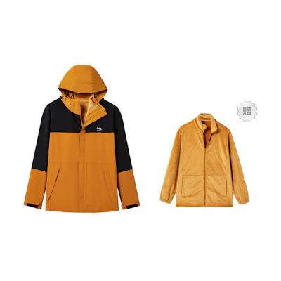 Jeep Logo Outdoor Hooded 3-in-1 Jacket with Removable Fleece Liner Unisex Winter 23MB783JC7287B