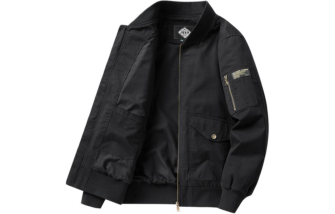 Jeep Logo Print Baseball Collar Long Sleeve Multi-Pocket Jacket 24MA773JC8866