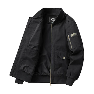 Jeep Logo Print Baseball Collar Long Sleeve Multi-Pocket Jacket 24MA773JC8866