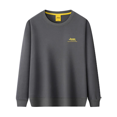 Jeep Logo Print Breathable Wrinkle-Resistant Sweat-Wicking Long Sleeve Sweatshirt P733MKJ069