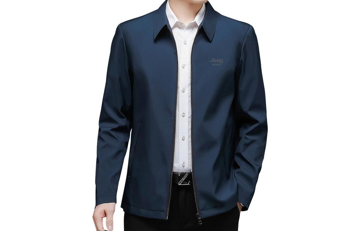 Jeep Logo Printed Casual Workwear Collared Jacket - 23MA773JC6031