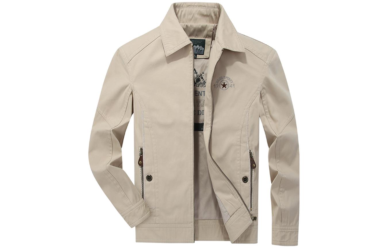 Jeep Logo Printed Polo Collar Casual Jacket for Men 21MA773JC6681