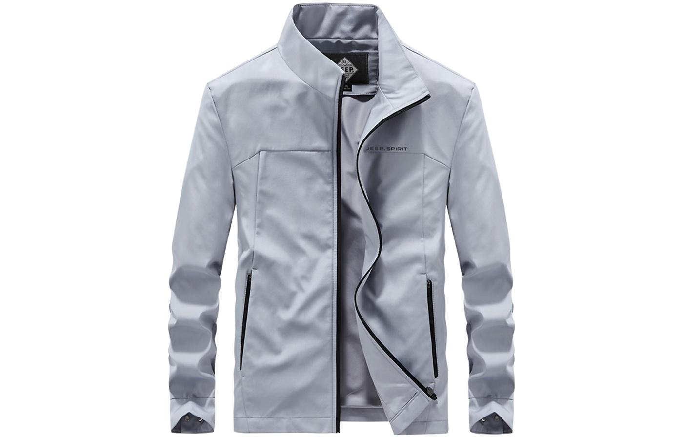 Jeep Logo Printed Stand Collar Casual Jacket 23MA773JC0192