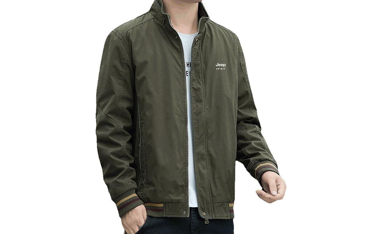 Jeep Logo Stand-Collar Sports Casual Jacket 23MB783JC7293