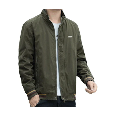 Jeep Logo Stand-Collar Sports Casual Jacket 23MB783JC7293