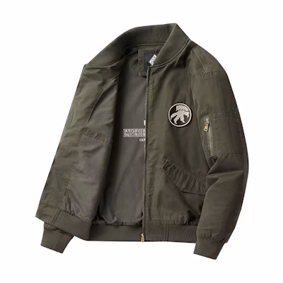 Jeep Logo Stand Collar Workwear Jacket for Men JPD66897