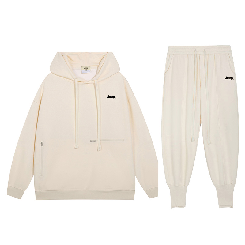 Jeep Logo Streetwear Hip-Hop Casual Sweatshirt Set Unisex P843MST148