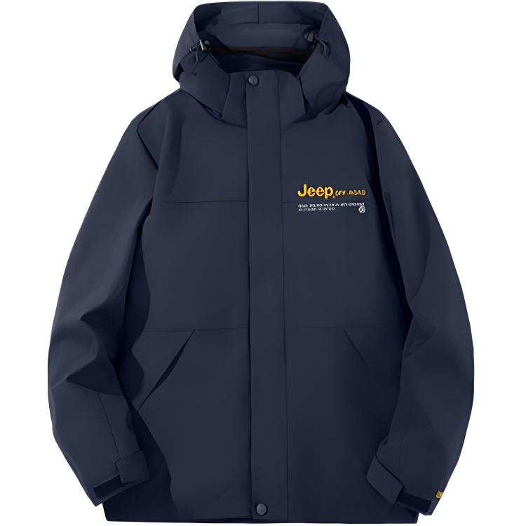 Jeep Logo Waterproof Windbreaker Hooded Jacket - Casual & Comfortable P844MWJ303