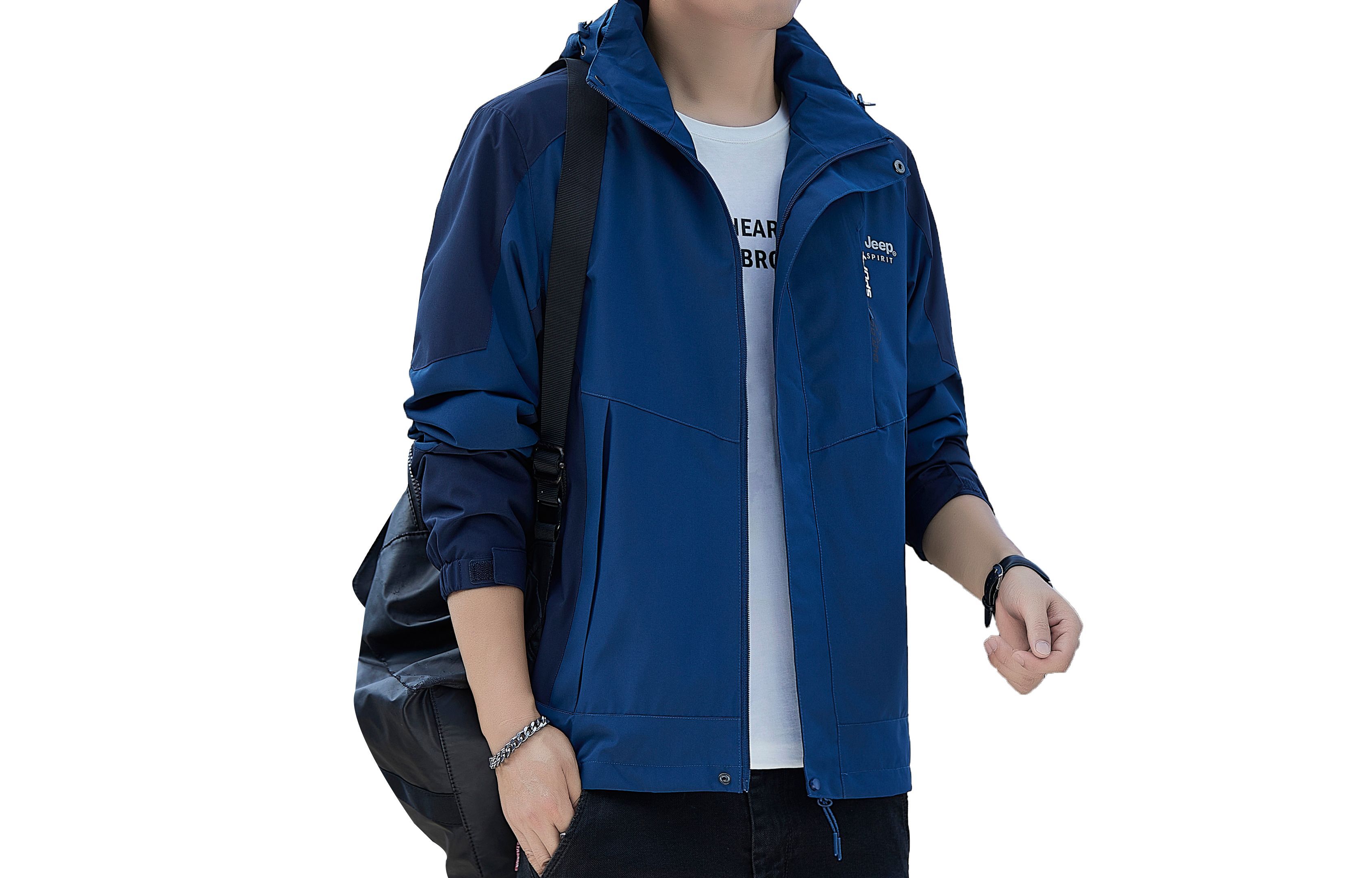 Jeep Logo Zip-Up Hoodie Jacket - Casual Sportswear 23MB783JC7286